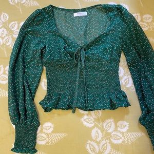 Hello Molly Green Blouse